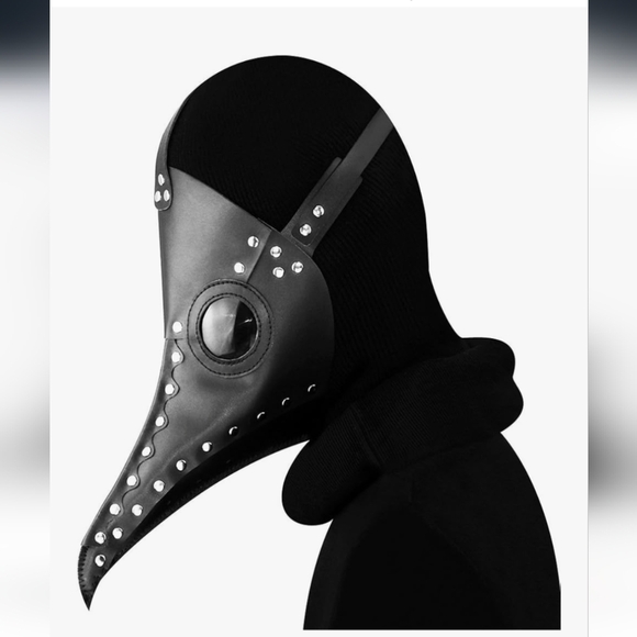 Plague Doctor Retro Bird Mask Gothic Steampunk Cosplay Halloween Black OS - Picture 9 of 10